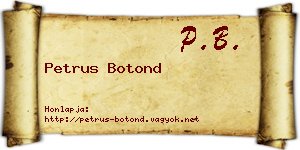 Petrus Botond névjegykártya